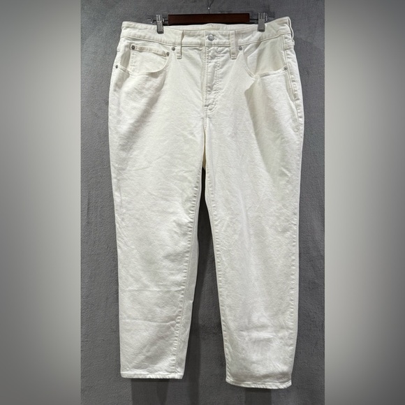 Madewell Denim - Madewell The Curvy Perfect Vintage White High Rise Jeans Women’s Size 18w New